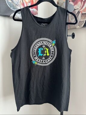 Eighty Eight Black Tank with LA Graphic